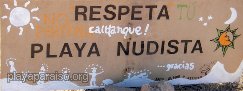 Nudista sign