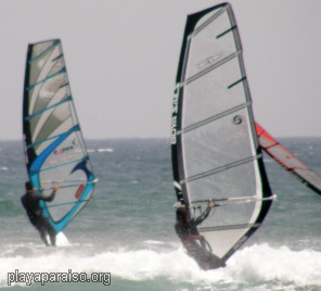 wind surfers at Calblanque
