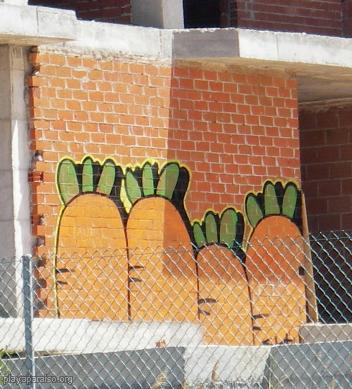 carrots as graffiti
