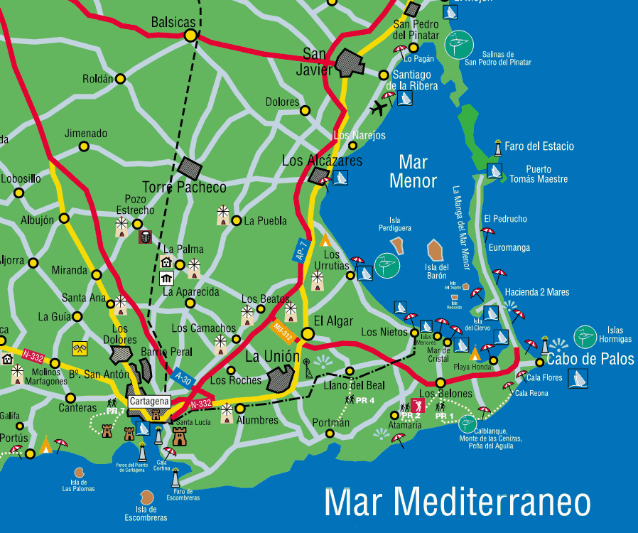 La Manga Spain Map